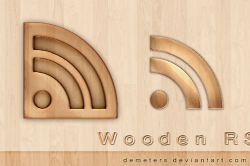 Wooden RSS Icon