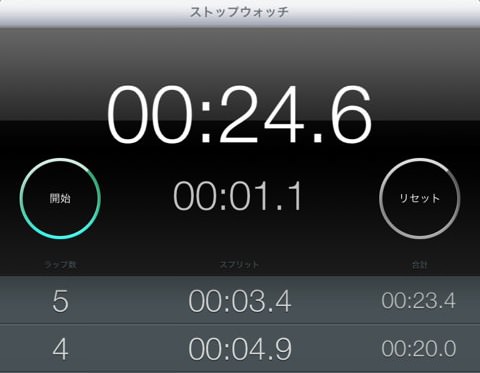 Ipad Mini Ios 標準アプリ 時計 のストップウォッチ機能が何気に使いやすい件 きになるnet